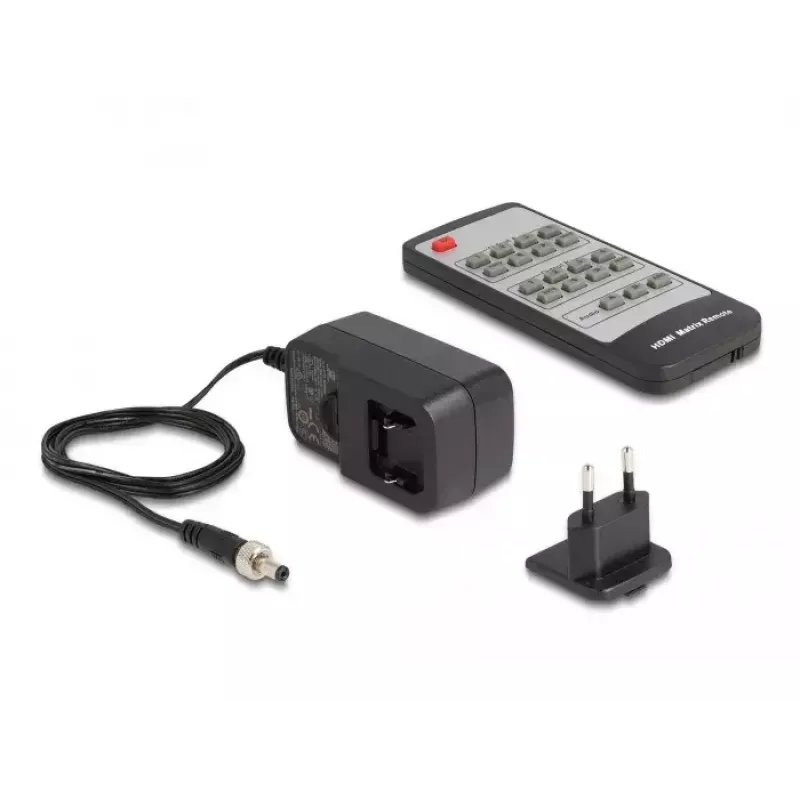 DeLOCK HDMI maatrikslüliti 4 x HDMI sisse 2 x HDMI välja 4K 60 Hz