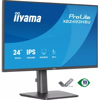 Arvutimonitor IIYAMA ProLite XB2493HSU-B1 23,8 tolli (60,5 cm) Full HD IPS LED, 1920×1080, 1 ms, 178° vaatenurgad, USB-jaotur, kõlarid, must
