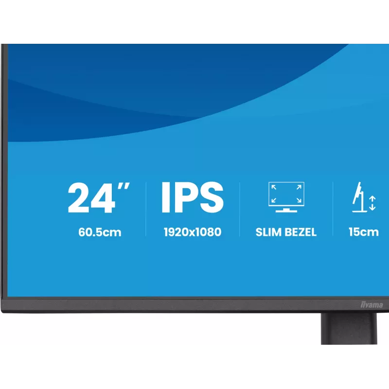 Arvutimonitor IIYAMA ProLite XB2493HSU-B1 23,8 tolli (60,5 cm) Full HD IPS LED, 1920×1080, 1 ms, 178° vaatenurgad, USB-jaotur, kõlarid, must