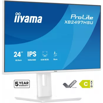 iiyama ProLite XB2497HSU-W1 arvutimonitor 60.5 cm (23.8 tolli) 1920 x 1080 pikslit Full HD LED valge