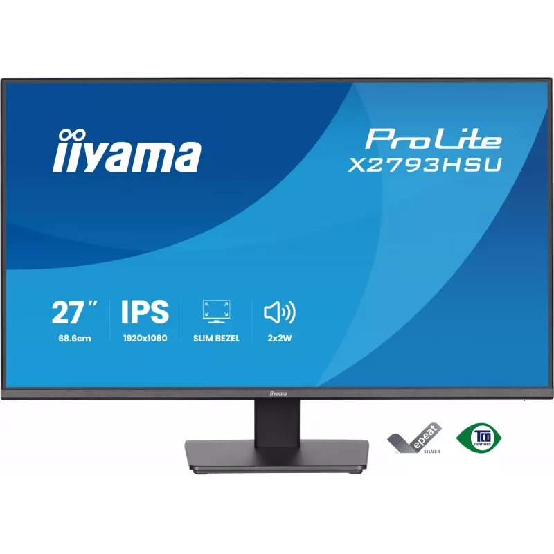 iiyama ProLite X2793HSU-B1 arvutimonitor 68,6 cm (27 tolli) 1920 x 1080 pikslit Full HD LED Must