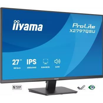 Arvutimonitor IIYAMA ProLite X2797QSU-B1 27 tolli (68,6 cm) 2560×1440 IPS LED Matt, 1 ms, USB 3.2 jaotur, kõlarid, VESA