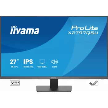 Arvutimonitor IIYAMA ProLite X2797QSU-B1 27 tolli (68,6 cm) 2560×1440 IPS LED Matt, 1 ms, USB 3.2 jaotur, kõlarid, VESA