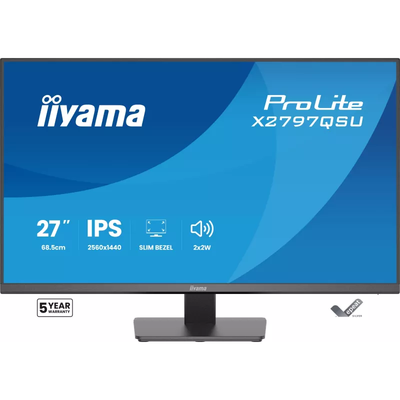 Arvutimonitor IIYAMA ProLite X2797QSU-B1 27 tolli (68,6 cm) 2560×1440 IPS LED Matt, 1 ms, USB 3.2 jaotur, kõlarid, VESA