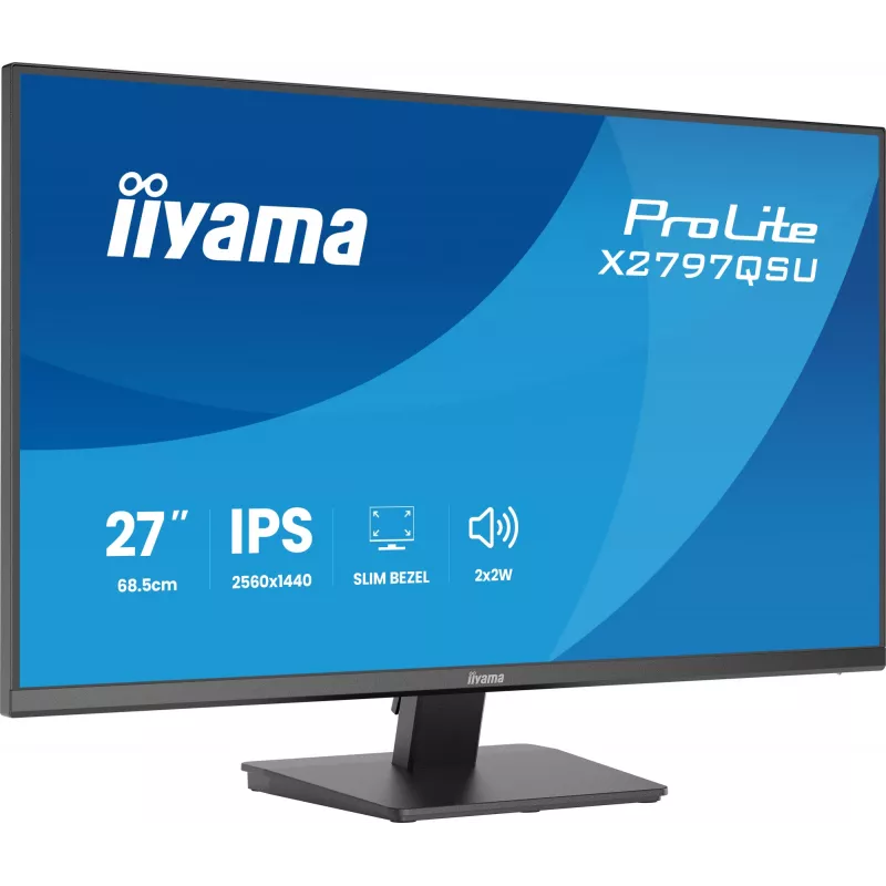 Arvutimonitor IIYAMA ProLite X2797QSU-B1 27 tolli (68,6 cm) 2560×1440 IPS LED Matt, 1 ms, USB 3.2 jaotur, kõlarid, VESA