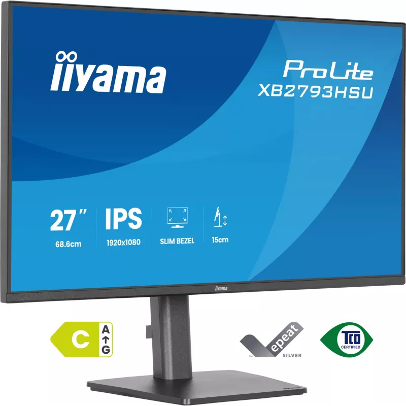 iiyama ProLite XB2793HSU-B1 arvutikuvar 68,6 cm (27 tolli) 1920 x 1080 pikslit Full HD LED Must