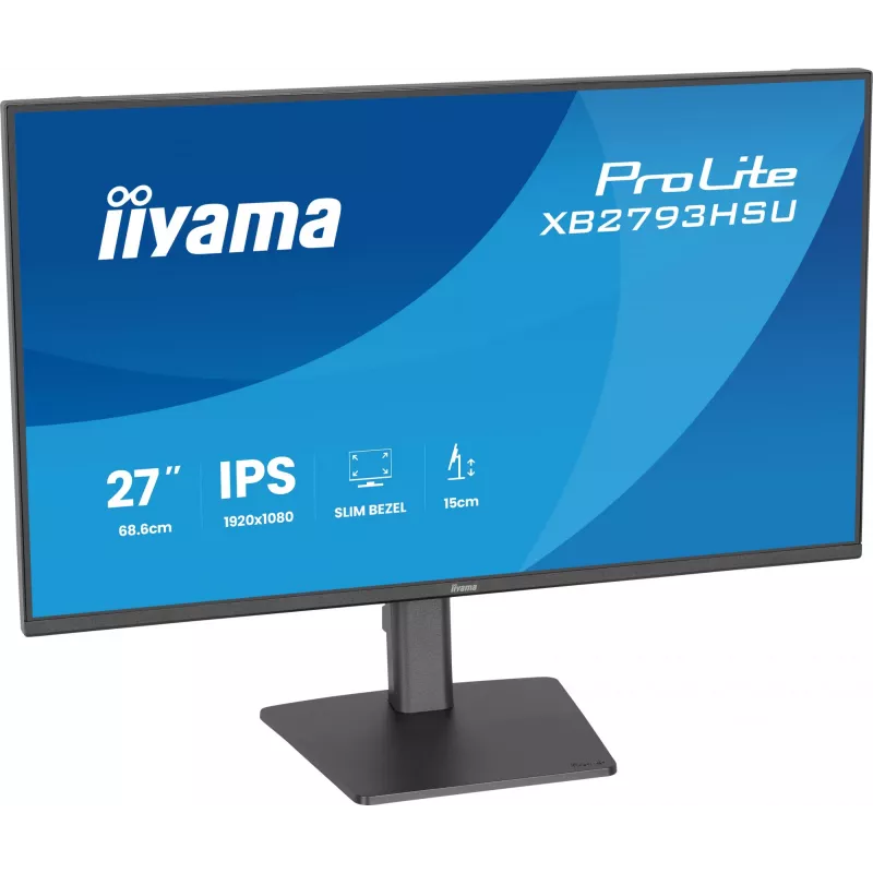 iiyama ProLite XB2793HSU-B1 arvutikuvar 68,6 cm (27 tolli) 1920 x 1080 pikslit Full HD LED Must
