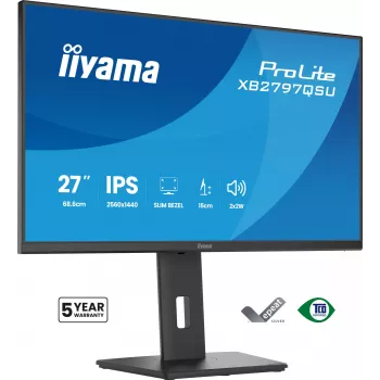 iiyama ProLite XB2797QSU-B1 arvutimonitor 68,6 cm (27 tolli) 2560 x 1440 pikslit Quad HD LED Must