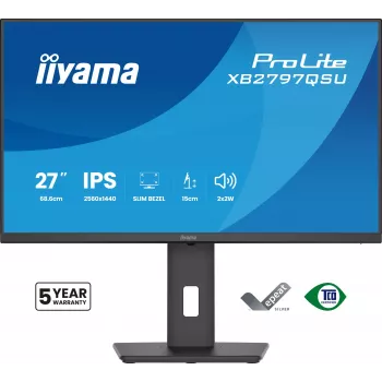 iiyama ProLite XB2797QSU-B1 arvutimonitor 68,6 cm (27 tolli) 2560 x 1440 pikslit Quad HD LED Must
