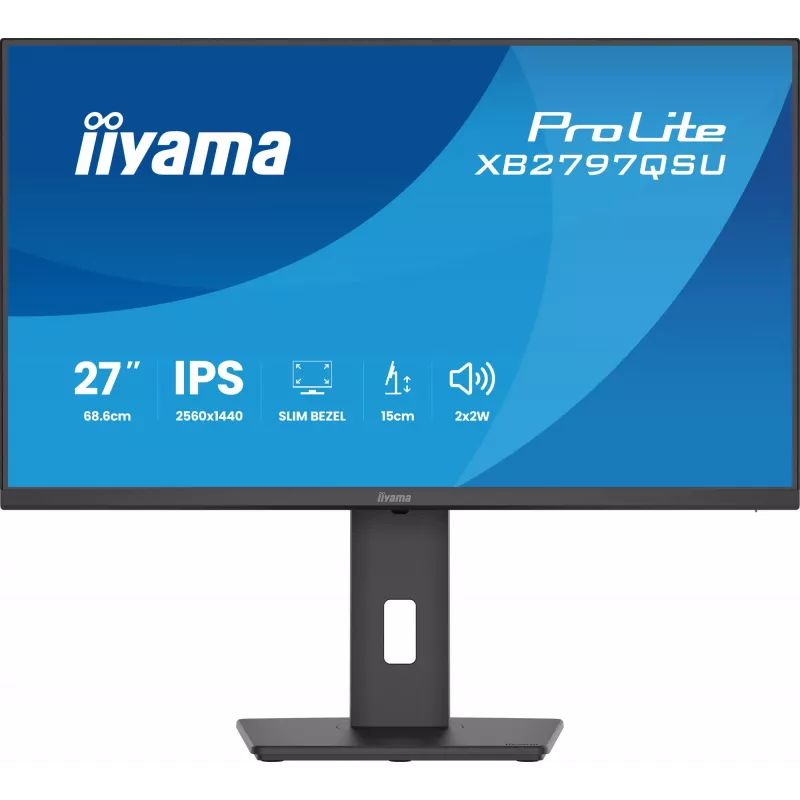 iiyama ProLite XB2797QSU-B1 arvutimonitor 68,6 cm (27 tolli) 2560 x 1440 pikslit Quad HD LED Must