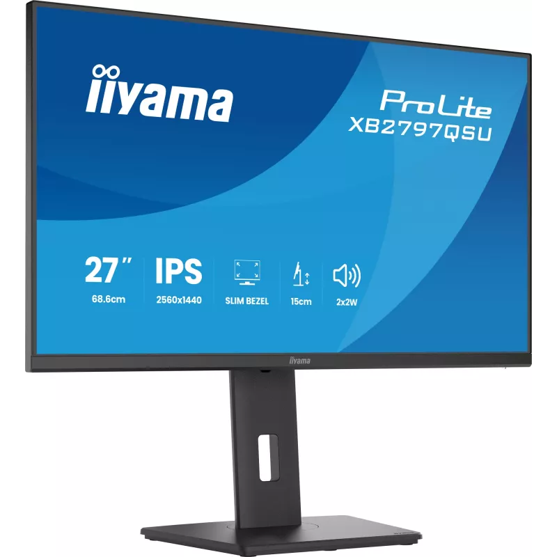 iiyama ProLite XB2797QSU-B1 arvutimonitor 68,6 cm (27 tolli) 2560 x 1440 pikslit Quad HD LED Must