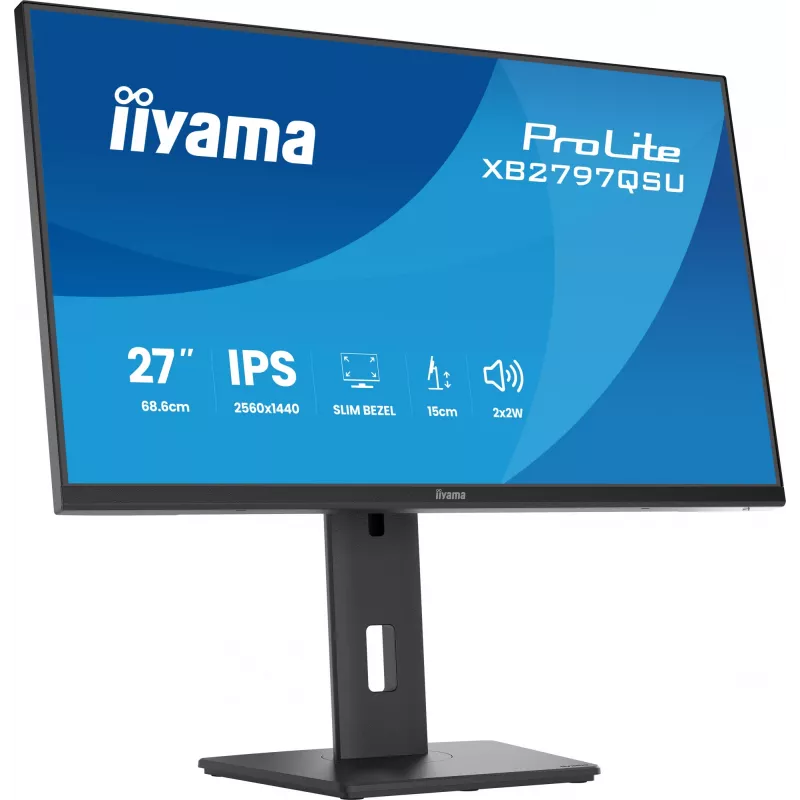 iiyama ProLite XB2797QSU-B1 arvutimonitor 68,6 cm (27 tolli) 2560 x 1440 pikslit Quad HD LED Must