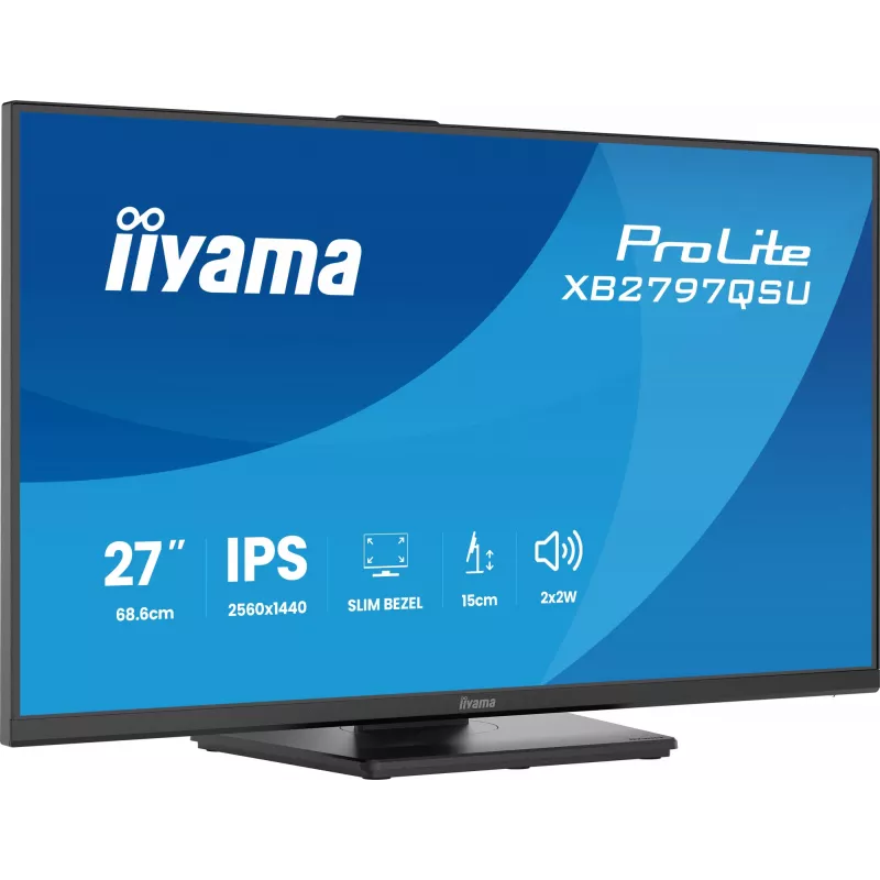 iiyama ProLite XB2797QSU-B1 arvutimonitor 68,6 cm (27 tolli) 2560 x 1440 pikslit Quad HD LED Must