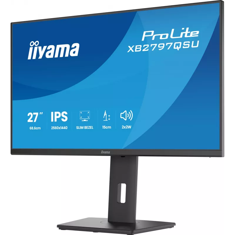 iiyama ProLite XB2797QSU-B1 arvutimonitor 68,6 cm (27 tolli) 2560 x 1440 pikslit Quad HD LED Must