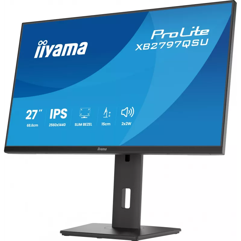 iiyama ProLite XB2797QSU-B1 arvutimonitor 68,6 cm (27 tolli) 2560 x 1440 pikslit Quad HD LED Must