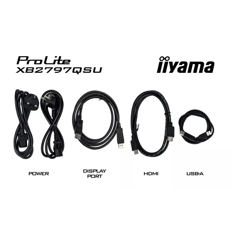 iiyama ProLite XB2797QSU-B1 arvutimonitor 68,6 cm (27 tolli) 2560 x 1440 pikslit Quad HD LED Must