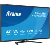 43-tolline IIYAMA ProLite X4373UHSU-B2 LED 4K Ultra HD monitor, 3840×2160, VA paneel, 3 ms, 450 cd/m², USB 3.2 jaotur, kõlarid, VESA, must