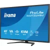 43-tolline IIYAMA ProLite X4373UHSU-B2 LED 4K Ultra HD monitor, 3840×2160, VA paneel, 3 ms, 450 cd/m², USB 3.2 jaotur, kõlarid, VESA, must