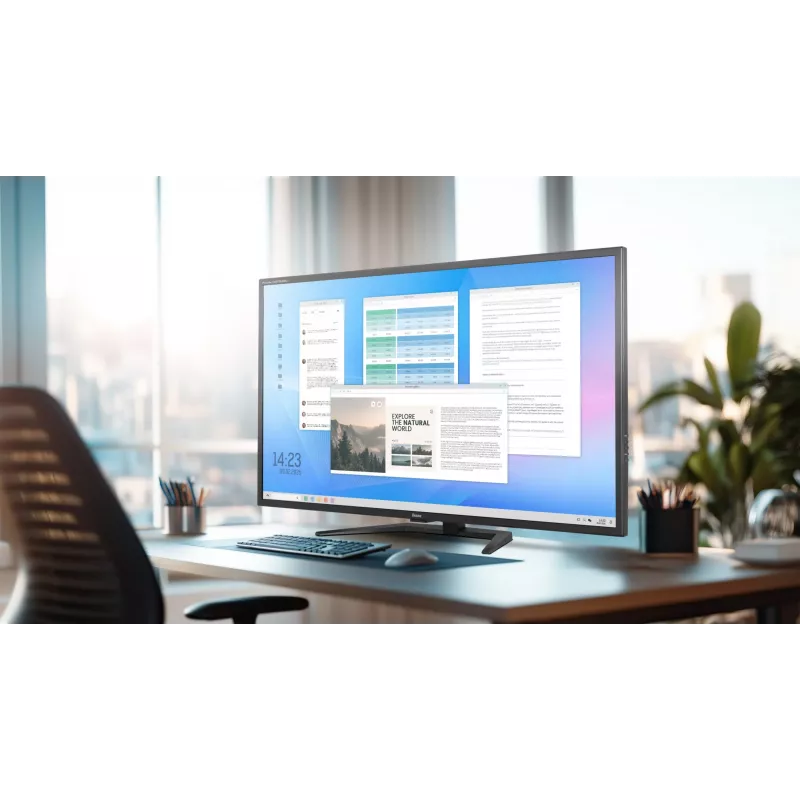 43-tolline IIYAMA ProLite X4373UHSU-B2 LED 4K Ultra HD monitor, 3840×2160, VA paneel, 3 ms, 450 cd/m², USB 3.2 jaotur, kõlarid, VESA, must
