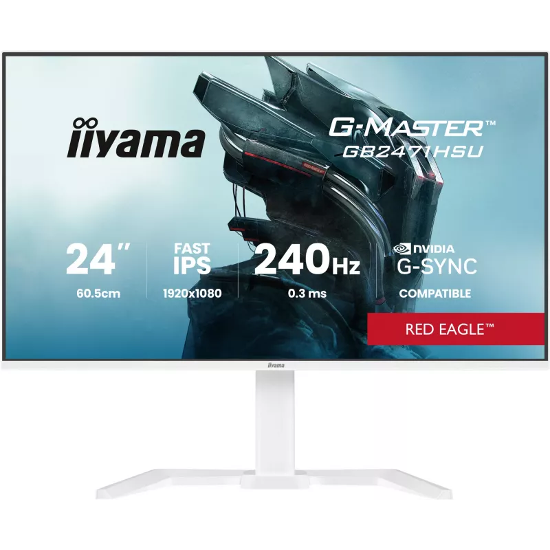 Monitor IIYAMA G-Master GB2471HSU-W1 23,8 tolli (60,5 cm) Full HD HDMI/DP/USB Valge
