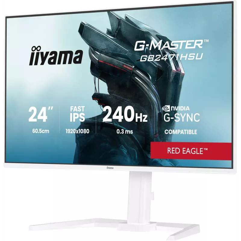 Monitor IIYAMA G-Master GB2471HSU-W1 23,8 tolli (60,5 cm) Full HD HDMI/DP/USB Valge