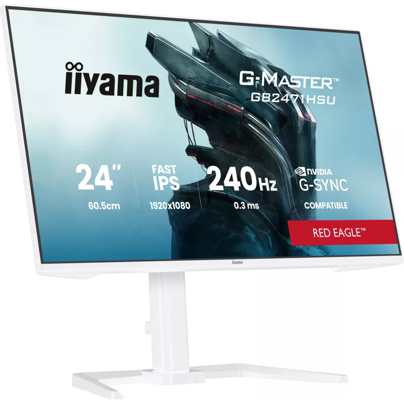 Monitor IIYAMA G-Master GB2471HSU-W1 23,8 tolli (60,5 cm) Full HD HDMI/DP/USB Valge