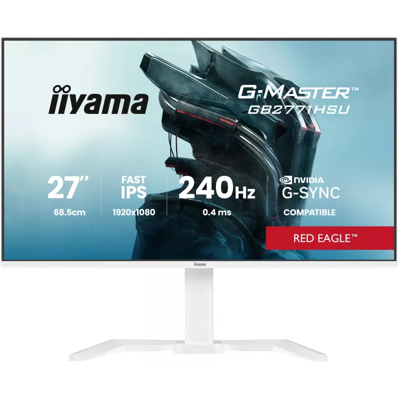 Mängurimonitor IIYAMA GB2771HSU-W1 27 tolli (68,6 cm) Full HD — HDMI, DisplayPort, USB — Valge