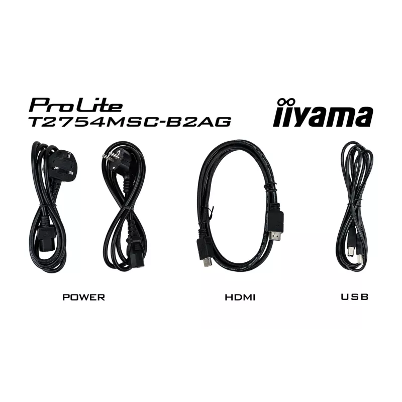 Monitor IIYAMA ProLite T2754MSC-B2AG 27 tolli (68,6 cm) Full HD LED HDMI/VGA/USB, must