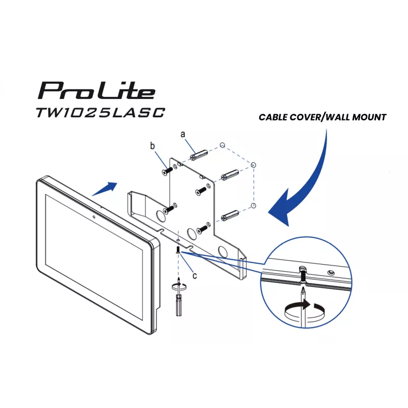 Monitor iiyama ProLite TW1025LASC-B3PNR 10,1 tolli (25,6 cm) WXGA IPS LED puuteekraan, 1280x800, 16:10, USB-jaotur, kõlarid, VESA, Must