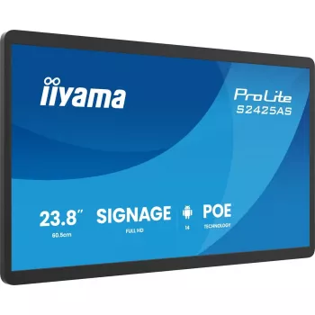 iiyama ProLite S2425AS-B1P digitaalse märgistuse lameekraan 60.5 cm (23.8 tolli) LCD Wi-Fi 500 cd/m² Full HD Must sisseehitatud protsessoriga Android 24/7