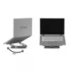CLUB3D Reguleeritav alumiiniumist sülearvuti alus USB-C® jaoturiga, hall, 260 mm, 224 mm, 56 mm, 1.76 kg, 315 mm