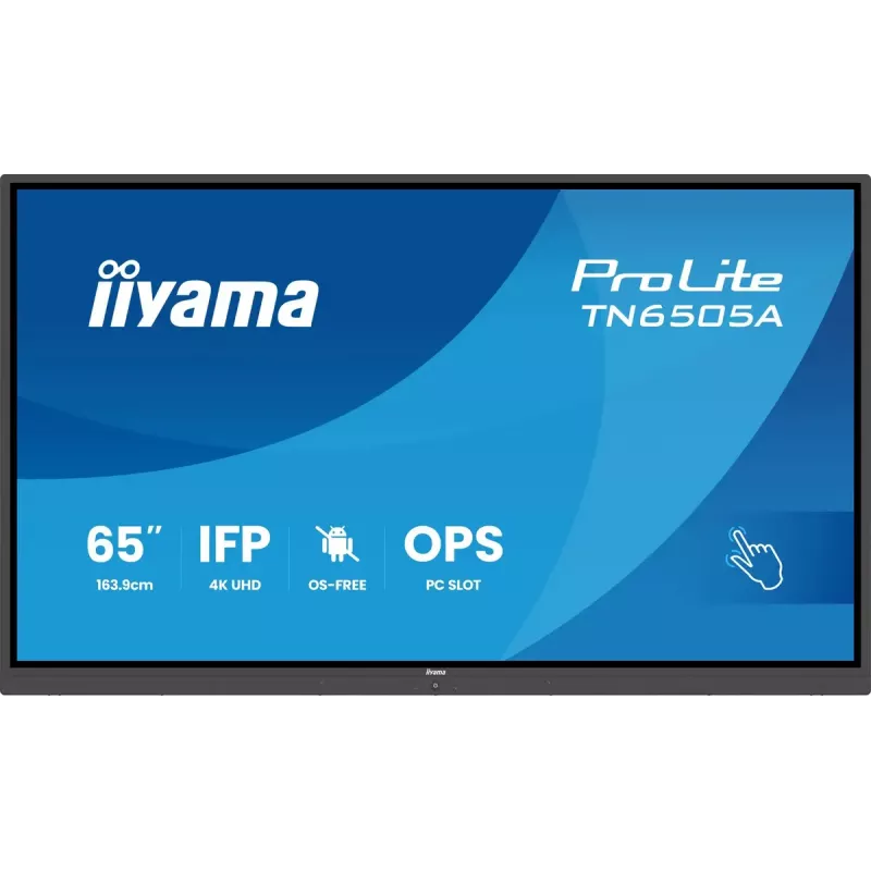 iiyama TN6505A-B1AG Signage Display interaktiivne lameekraan 163,8 cm (64,5 tolli) 500 cd/m² 4K Ultra HD Must Puutetundlik ekraan