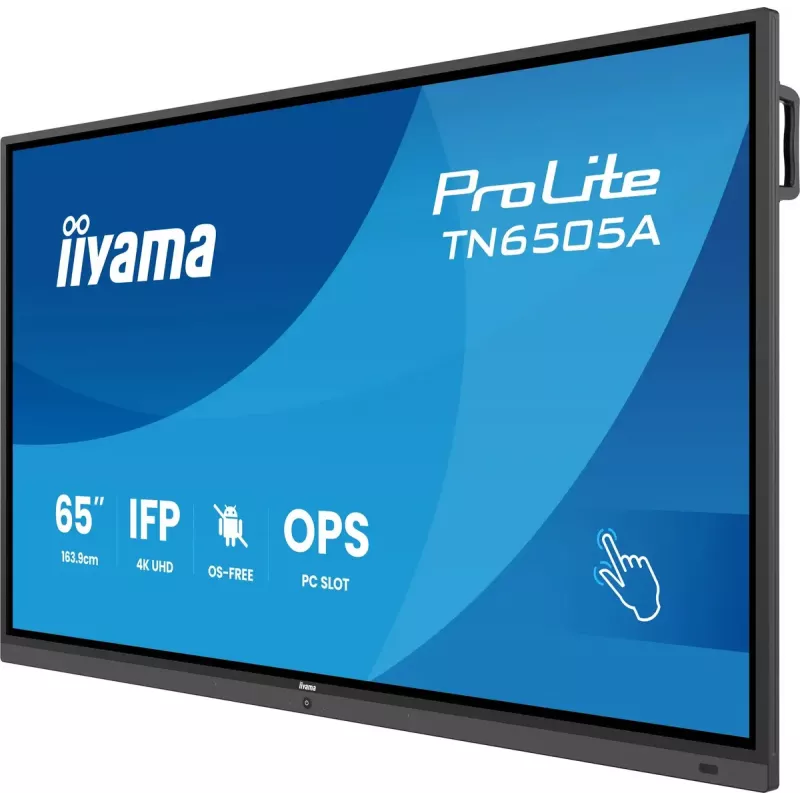 iiyama TN6505A-B1AG Signage Display interaktiivne lameekraan 163,8 cm (64,5 tolli) 500 cd/m² 4K Ultra HD Must Puutetundlik ekraan