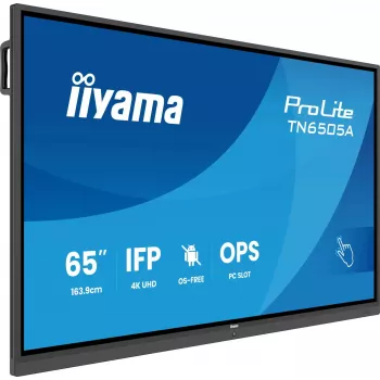 iiyama TN6505A-B1AG Signage Display interaktiivne lameekraan 163,8 cm (64,5 tolli) 500 cd/m² 4K Ultra HD Must Puutetundlik ekraan