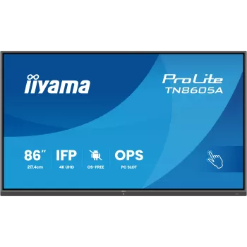 iiyama TN8605A-B1AG Signage Display interaktiivne lameekraan 2,17 m (85,6 tolli) 500 cd/m² 4K Ultra HD must puuteekraan