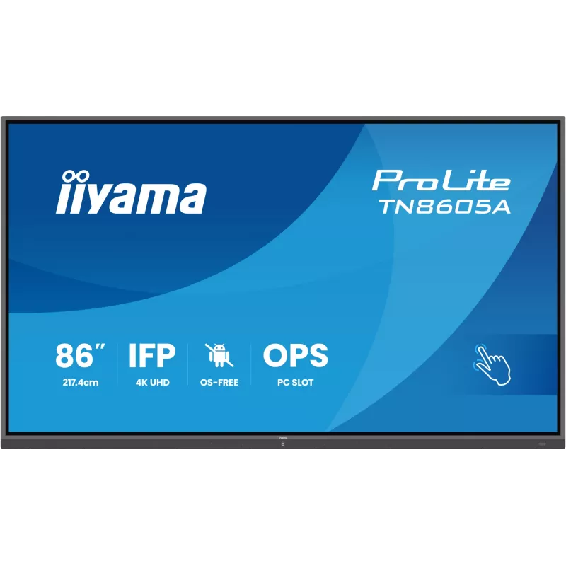 iiyama TN8605A-B1AG Signage Display interaktiivne lameekraan 2,17 m (85,6 tolli) 500 cd/m² 4K Ultra HD must puuteekraan