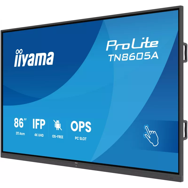 iiyama TN8605A-B1AG Signage Display interaktiivne lameekraan 2,17 m (85,6 tolli) 500 cd/m² 4K Ultra HD must puuteekraan