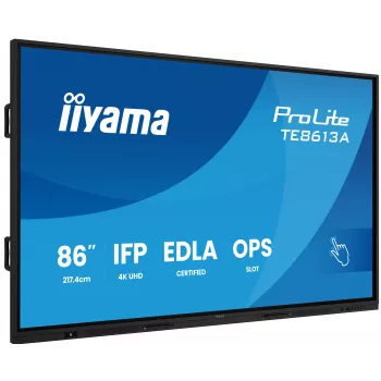 Interaktiivne lameekraan IIYAMA TE8613A-B2AG 85.6 tolli (2.17 m) 4K UHD, 500 cd/m², Wi‑Fi, Android, 24/7