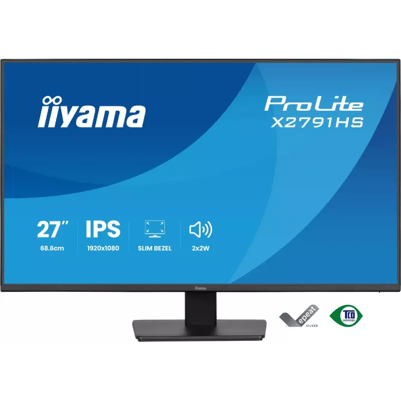 Arvutimonitor IIYAMA ProLite X2791HS-B1 27 tolli IPS Full HD 1920x1080 LED Matt, sisseehitatud kõlarid, VESA kinnitus, Must