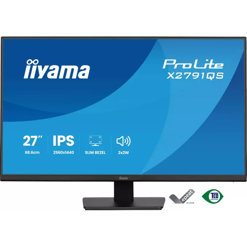 iiyama ProLite X2791QS-B1 arvutimonitor 68,6 cm (27 tolli) 2560 x 1440 pikslit Quad HD LED Must
