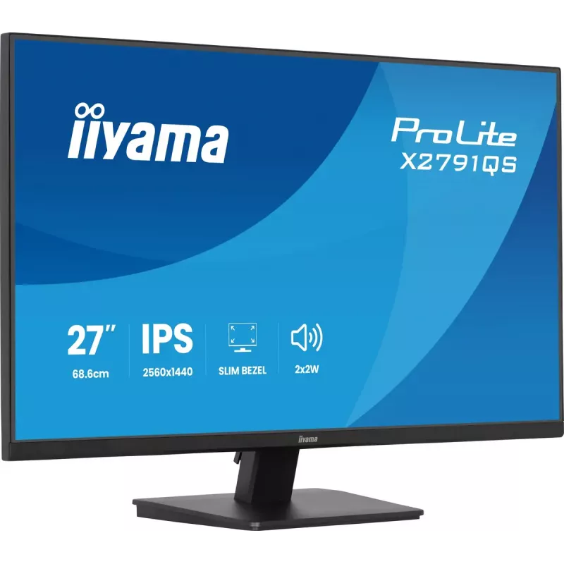 iiyama ProLite X2791QS-B1 arvutimonitor 68,6 cm (27 tolli) 2560 x 1440 pikslit Quad HD LED Must