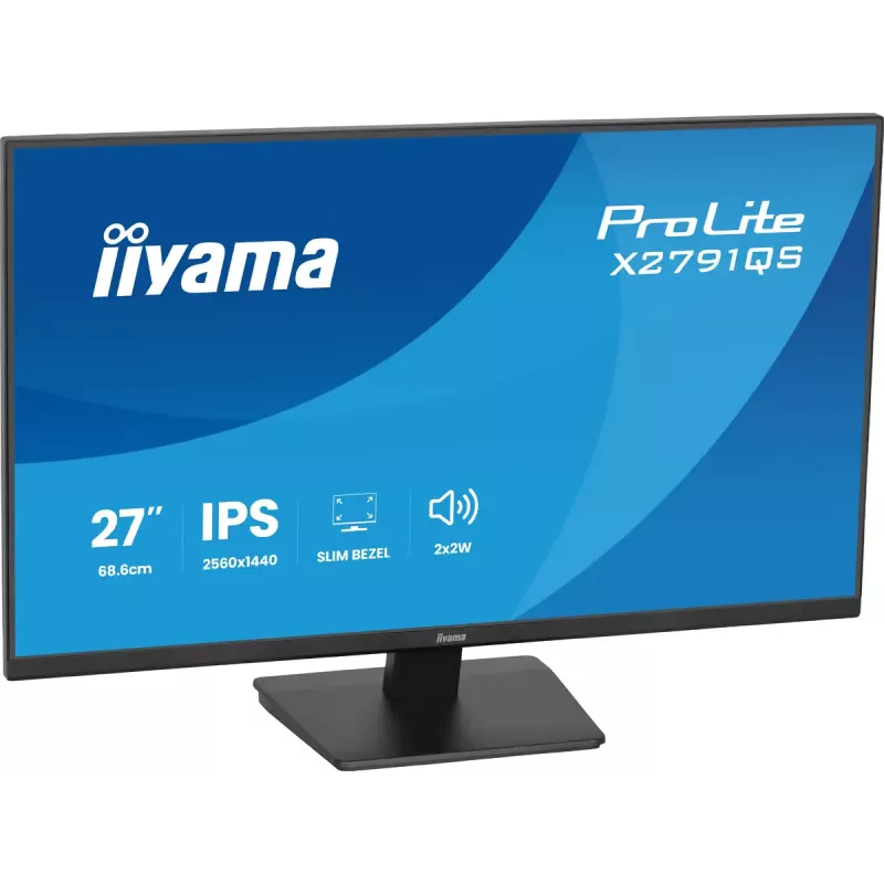 iiyama ProLite X2791QS-B1 arvutimonitor 68,6 cm (27 tolli) 2560 x 1440 pikslit Quad HD LED Must