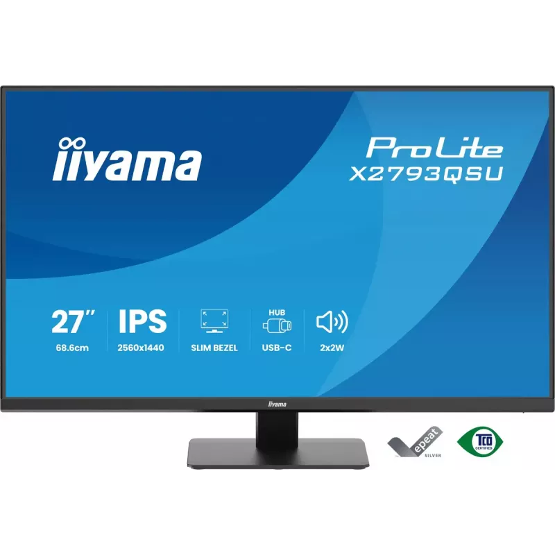 27-tolline IIYAMA ProLite X2793QSU-B1 Quad HD 2560x1440 IPS LED monitor, 1 ms, USB jaotur, kõlarid, VESA