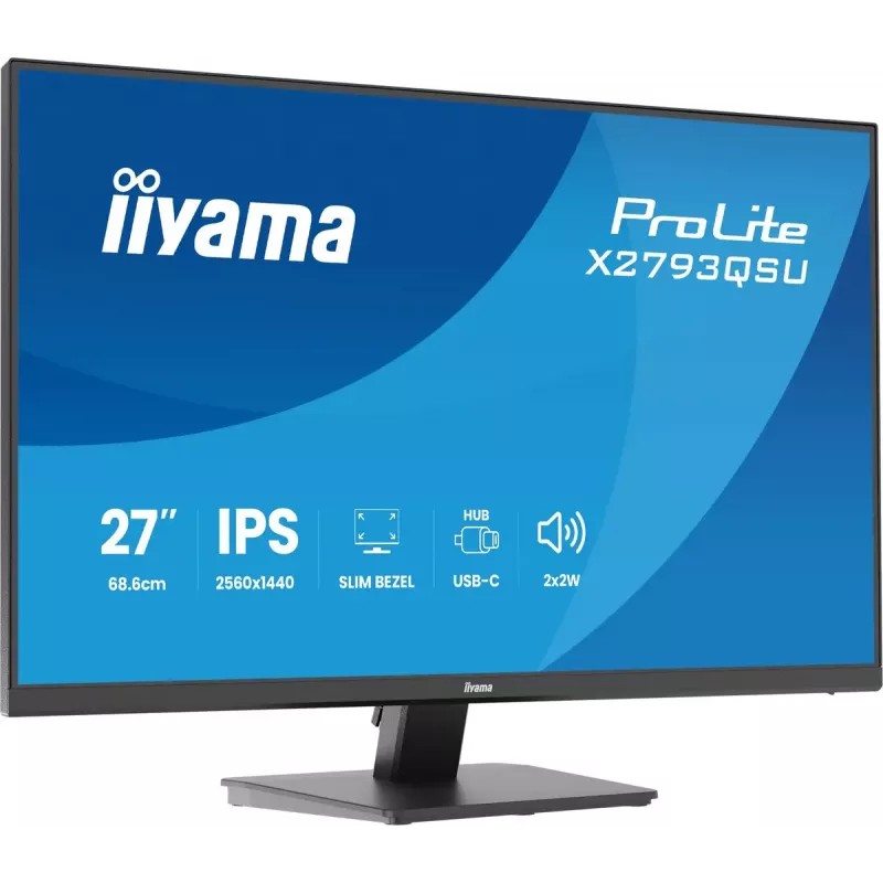 27-tolline IIYAMA ProLite X2793QSU-B1 Quad HD 2560x1440 IPS LED monitor, 1 ms, USB jaotur, kõlarid, VESA