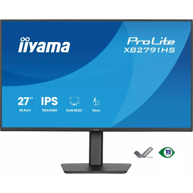 iiyama ProLite XB2791HS-B1 arvutimonitor 68,6 cm (27 tolli) 1920 x 1080 pikslit Full HD LED Must