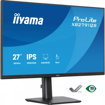 iiyama ProLite XB2791QS-B1 arvutimonitor 68,6 cm (27 tolli) 2560 x 1440 pikslit Quad HD LED Must