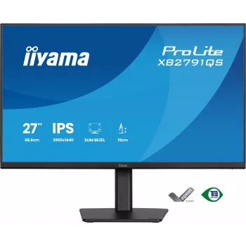 iiyama ProLite XB2791QS-B1 arvutimonitor 68,6 cm (27 tolli) 2560 x 1440 pikslit Quad HD LED Must
