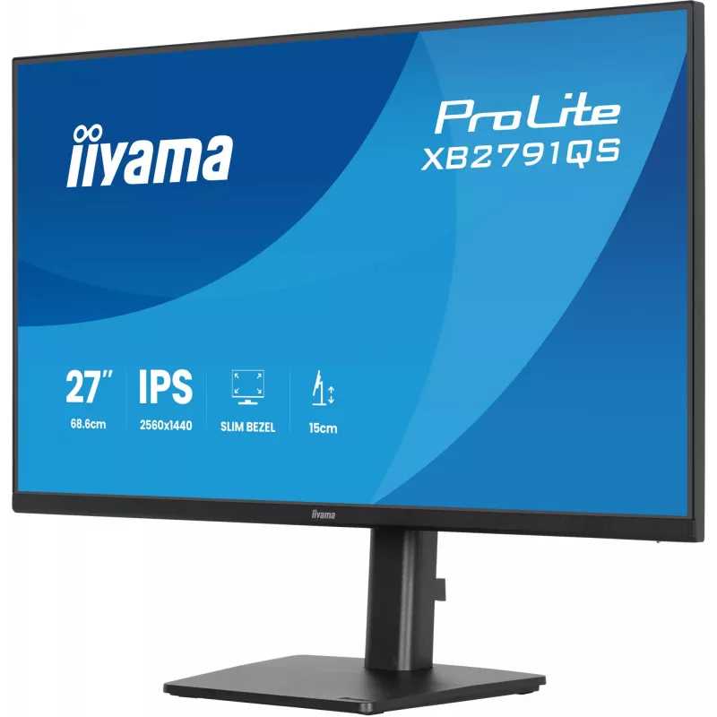 iiyama ProLite XB2791QS-B1 arvutimonitor 68,6 cm (27 tolli) 2560 x 1440 pikslit Quad HD LED Must
