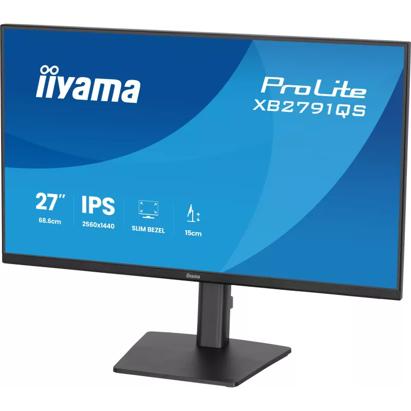 iiyama ProLite XB2791QS-B1 arvutimonitor 68,6 cm (27 tolli) 2560 x 1440 pikslit Quad HD LED Must