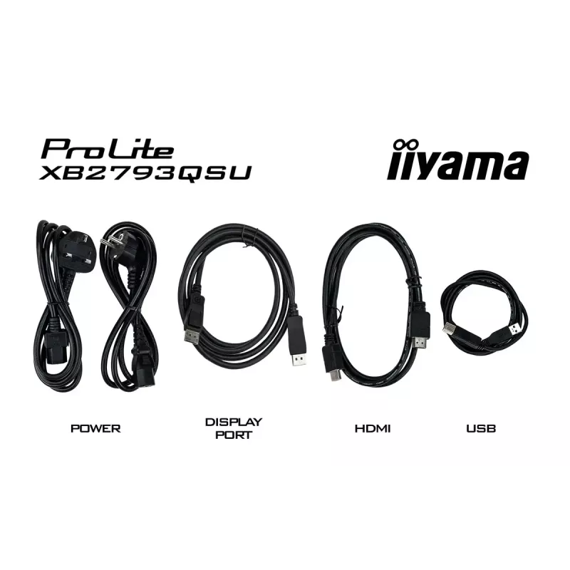 Monitor IIYAMA ProLite XB2793QSU-B1 27 tolli (68,6 cm) IPS LED Quad HD 2560x1440, matt, USB-jaotur, kõlarid, VESA, kõrguse reguleerimine, must